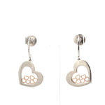 Load image into Gallery viewer, Designer Bouquet of Hearts Platinum &amp; Rose Gold Earrings JL PT E 215
