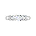 Load image into Gallery viewer, 0.30cts Solitaire Diamond Shank Platinum Ring JL PT RV RD 166   Jewelove
