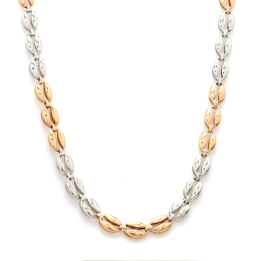 Designer Platinum & Rose Gold Fusion Chain for Men JL PT CH 956   Jewelove.US