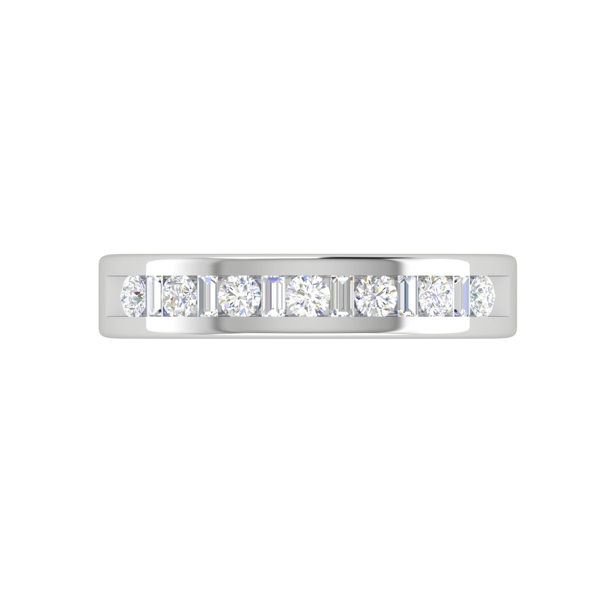 Platinum with Emerald Cut Diamond Ring for Women JL PT WB RD 155   Jewelove