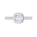 Load image into Gallery viewer, 0.30 cts Solitaire Halo Diamond Shank Platinum Ring JL PT RH RD 282   Jewelove.US
