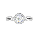 Load image into Gallery viewer, 0.30 cts. Solitaire Platinum Halo Diamond Engagement Ring JL PT WB6003E   Jewelove
