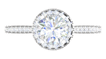 Load image into Gallery viewer, 0.70 cts Solitaire Halo Diamond Shank Platinum Ring JL PT RH RD 109   Jewelove.US
