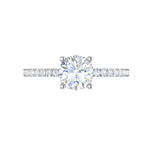 Load image into Gallery viewer, 0.50cts Solitaire  Diamond Shank Platinum Ring   Jewelove.US
