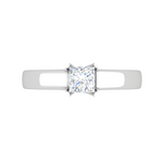 Load image into Gallery viewer, 0.50 cts Princess Cut Solitaire Platinum Ring JL PT RS PR 192   Jewelove.US
