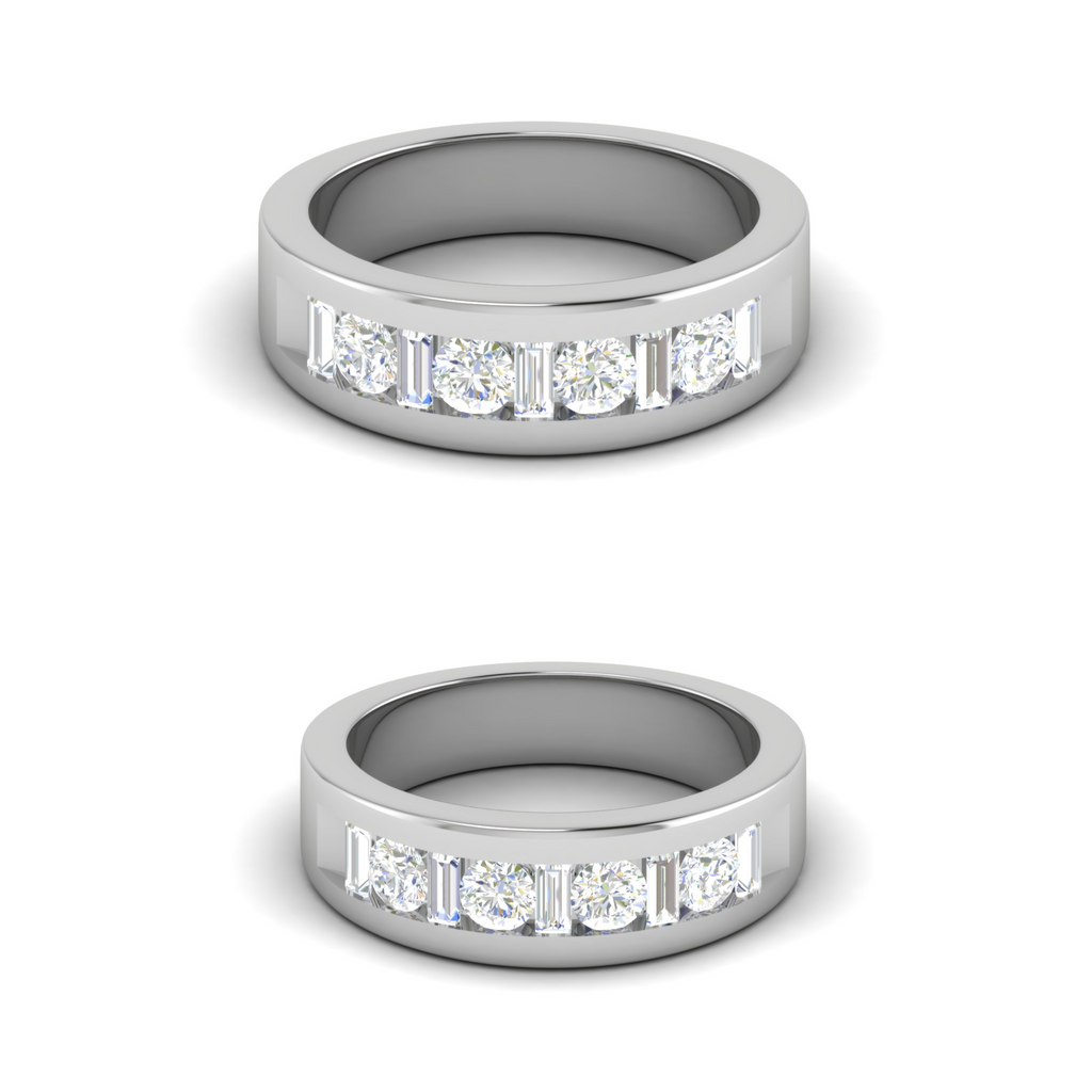 Platinum Unisex Ring with Diamonds JL PT MB RD 145  Both Jewelove.US