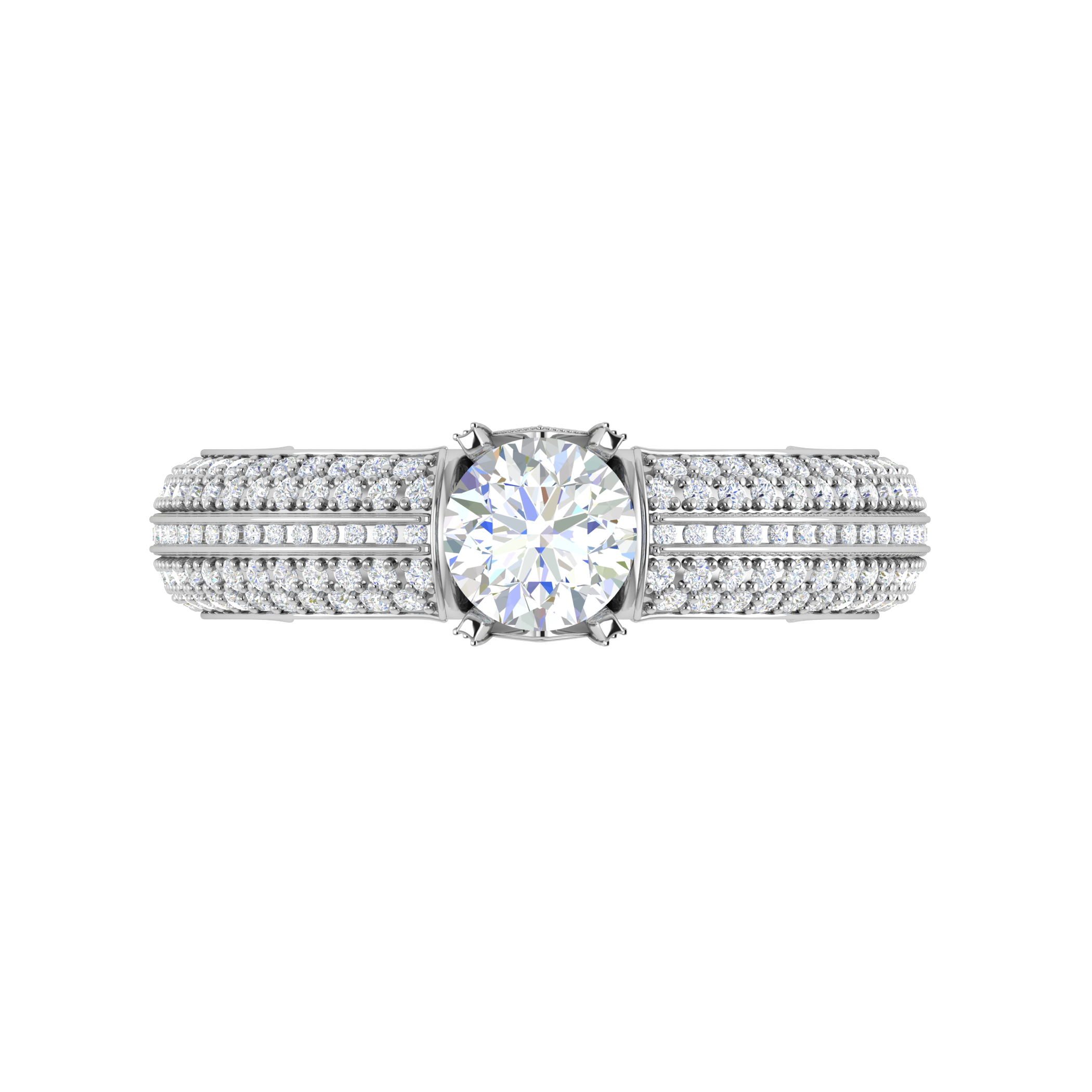 0.30 cts Solitaire Diamond Split Shank Platinum Ring JL PT RP RD 160   Jewelove.US