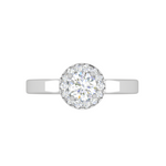 Load image into Gallery viewer, 0.50 cts Solitaire Halo Diamond Platinum Ring JL PT RH RD 291   Jewelove.US
