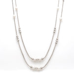 Load image into Gallery viewer, 2 Layer Platinum Pearl Chain for Women JL PT CH 904   Jewelove.US
