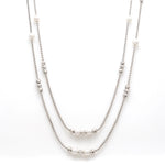 Load image into Gallery viewer, 2 Layer Platinum Pearl Chain for Women JL PT CH 904
