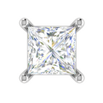 Load image into Gallery viewer, Platinum Princess Cut Solitaire Earrings for Women JL PT E SE PR 103   Jewelove
