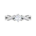 Load image into Gallery viewer, 0.30 cts Solitaire Diamond Twisted Shank Platinum Ring JL PT RP RD 119   Jewelove.US
