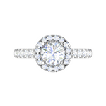 Load image into Gallery viewer, 0.70 cts Solitaire Halo Diamond Shank Platinum Ring JL PT RH RD 151   Jewelove.US
