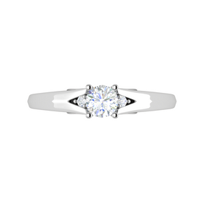 0.20 cts Solitaire Diamond Platinum Ring for Women JL PT RV RD 121   Jewelove