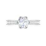 Load image into Gallery viewer, 0.30 cts Solitaire Split Diamond Shank Platinum Ring for Women JL PT RV RD 109   Jewelove
