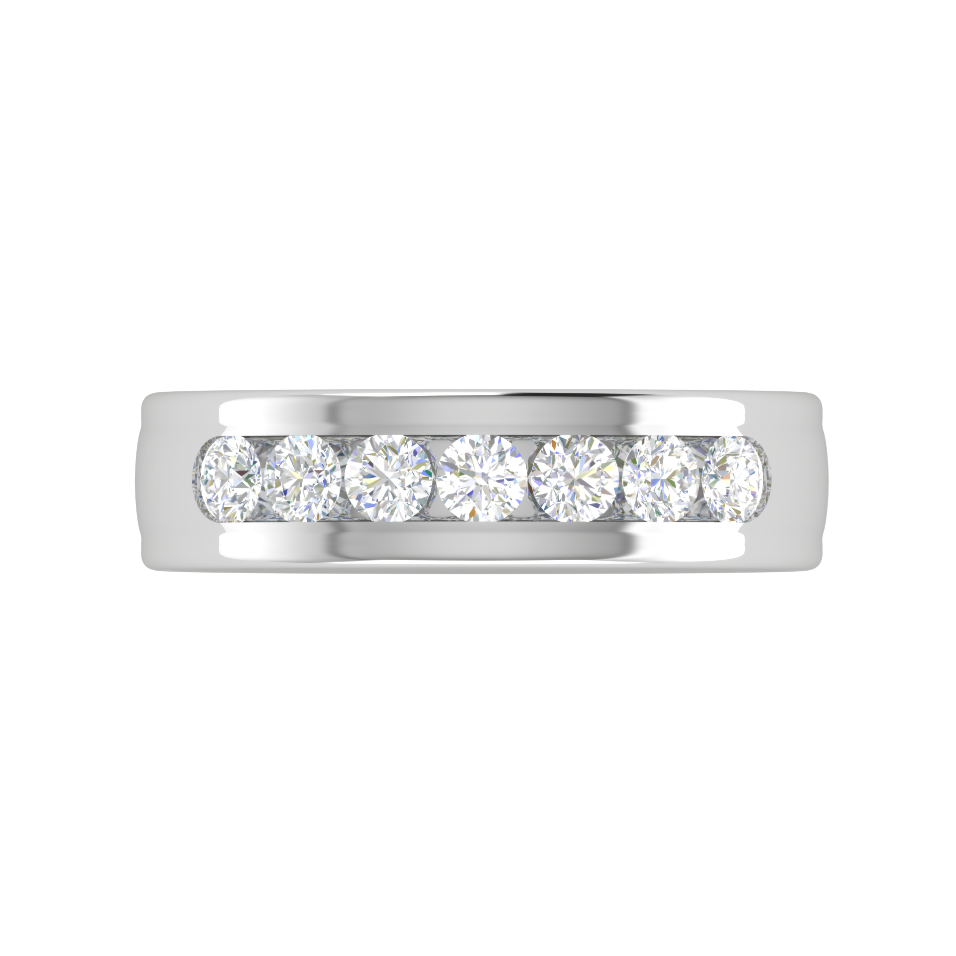 Platinum Ring with 7 Diamonds for Women JL PT MB RD 121   Jewelove.US