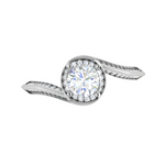 Load image into Gallery viewer, 0.30 cts Solitaire Diamond Twisted Shank Platinum Ring JL PT RP RD 113   Jewelove.US
