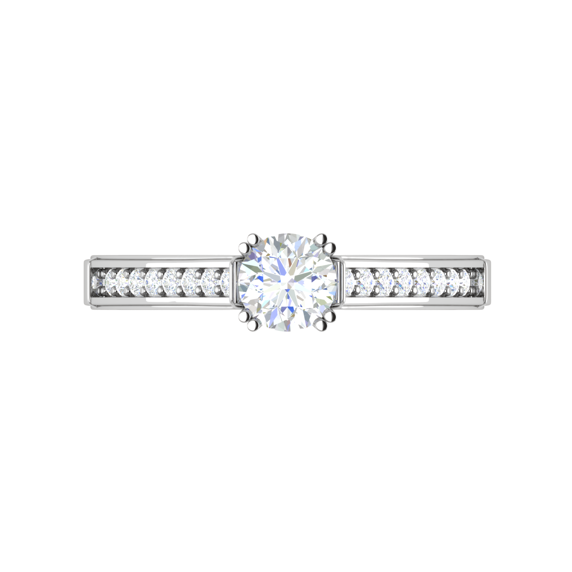 0.30 cts Solitaire Diamond Shank Platinum Ring for Women JL PT RV RD 112   Jewelove