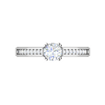 Load image into Gallery viewer, 0.30 cts Solitaire Diamond Shank Platinum Ring for Women JL PT RV RD 112   Jewelove
