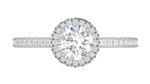 Load image into Gallery viewer, 0.50 cts Solitaire Halo Diamond Shank Platinum Ring JL PT RH RD 114   Jewelove.US
