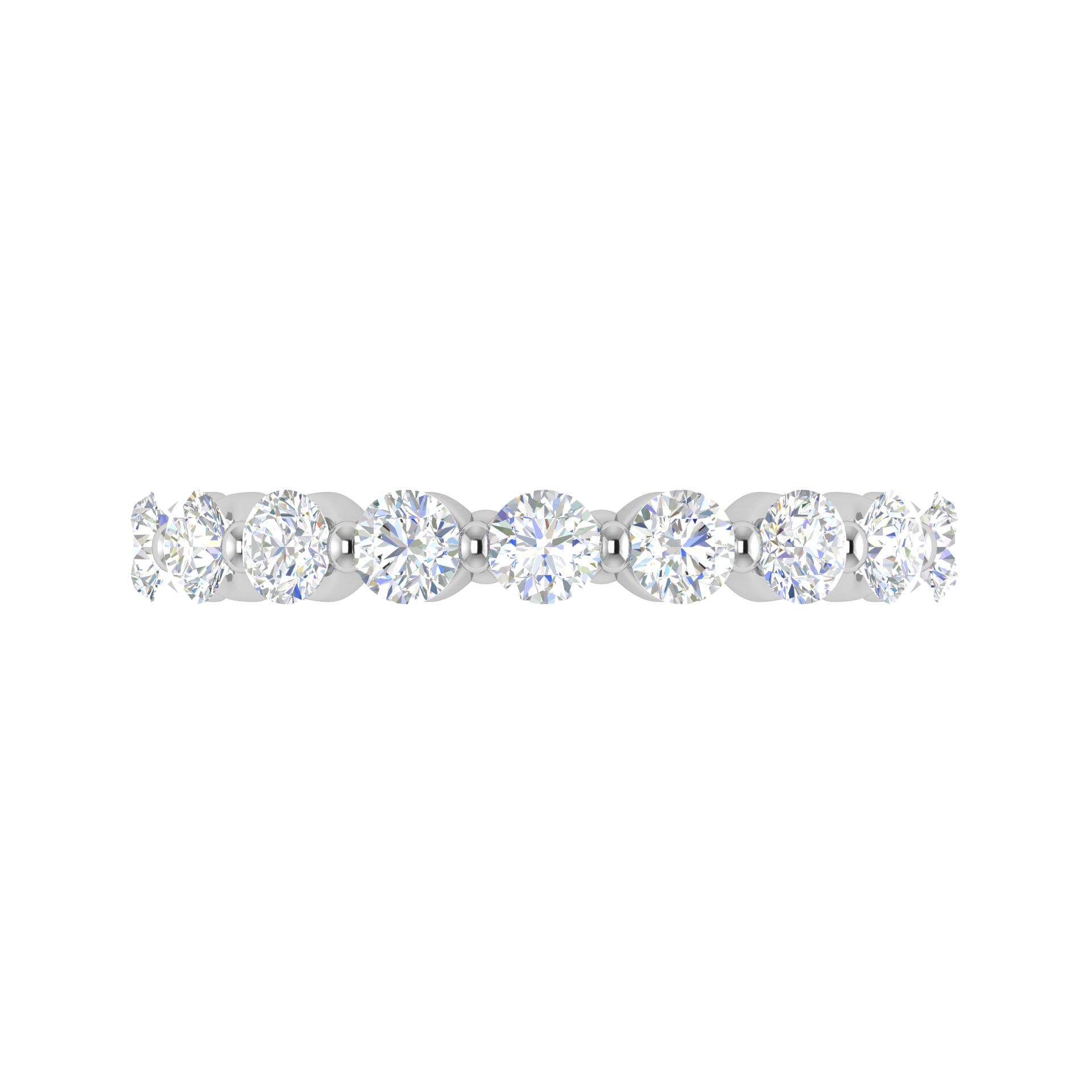10-Pointer Full Eternity Platinum Ring With Diamonds for Women JL PT ET RD 115   Jewelove.US