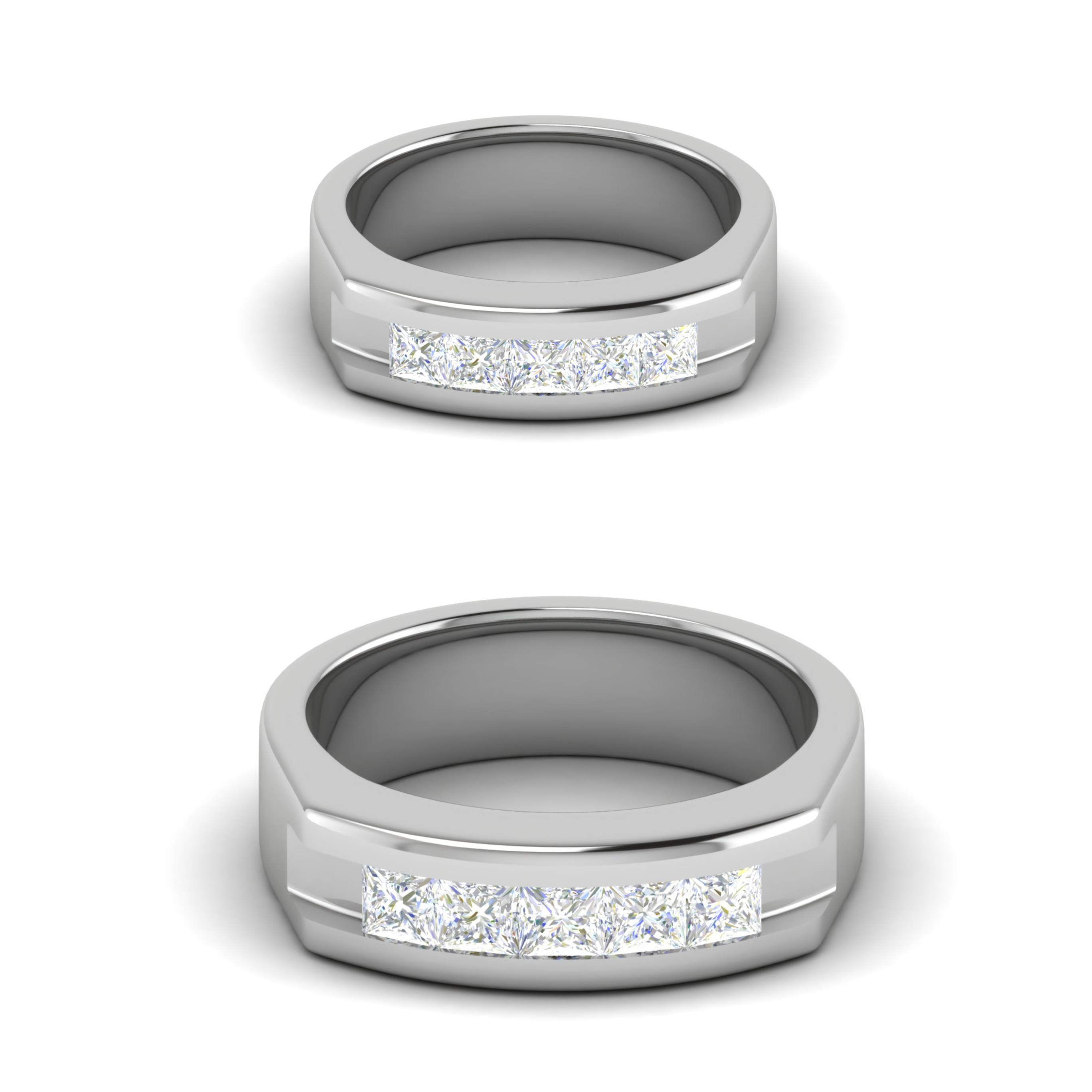 Platinum Unisex Ring with Diamonds JL PT MB PR 139  Both Jewelove.US