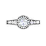 Load image into Gallery viewer, 0.50 cts Solitaire Halo Diamond Shank Platinum Ring JL PT RH RD 202   Jewelove.US
