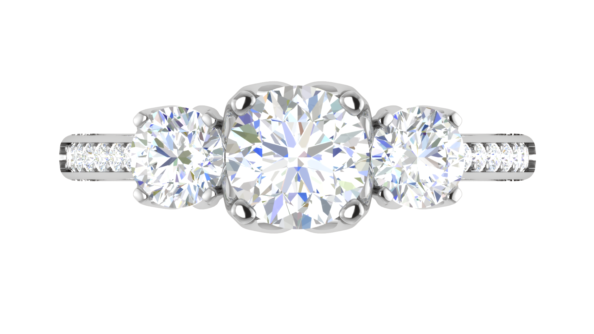 1.00 cts Platinum Solitaire Diamond Shank Ring JL PT R3 RD 114  Default-Title Jewelove.US