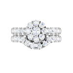 Load image into Gallery viewer, 0.25 cts Halo Solitaire Diamond Split Shank Platinum Ring JL PT RV RD 157   Jewelove
