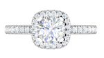 Load image into Gallery viewer, 0.70 cts Solitaire with Square Halo Diamond Shank Platinum Ring JL PT RH RD 108   Jewelove.US
