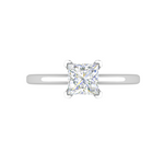 Load image into Gallery viewer, 0.30 cts Princess Cut Solitaire Platinum Ring JL PT RS PR 129   Jewelove
