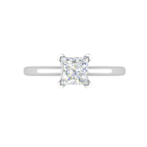 0.30 cts Princess Cut Solitaire Platinum Ring JL PT RS PR 129   Jewelove