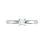 Load image into Gallery viewer, 0.30 cts Princess Cut Solitaire Platinum Ring JL PT RS PR 123   Jewelove.US
