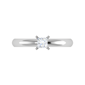 0.30 cts Princess Cut Solitaire Platinum Ring JL PT RS PR 123   Jewelove.US