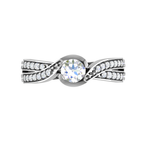 0.30 cts. Solitaire Split Shank Diamond Platinum Engagement Ring for Women JL PT RP PR 131   Jewelove.US