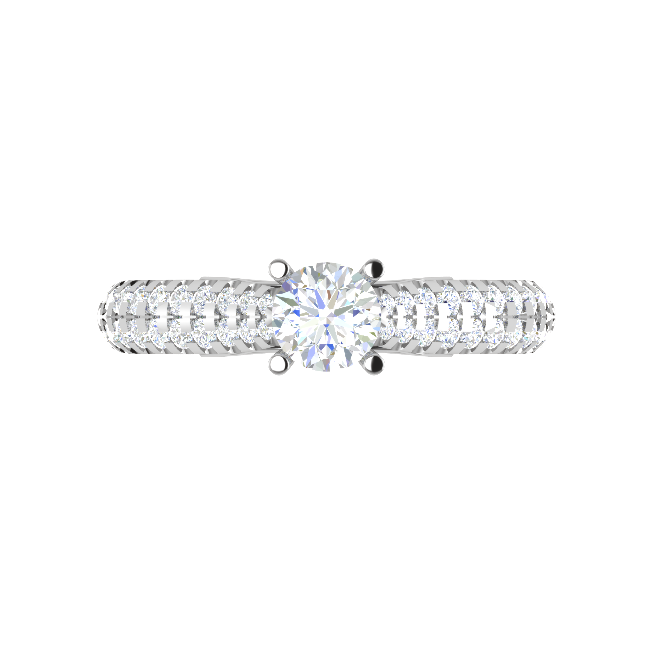 0.30 cts Solitaire Diamond Split Shank Platinum Ring JL PT RP RD 158   Jewelove.US