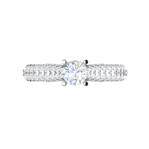0.30 cts Solitaire Diamond Split Shank Platinum Ring JL PT RP RD 158   Jewelove.US