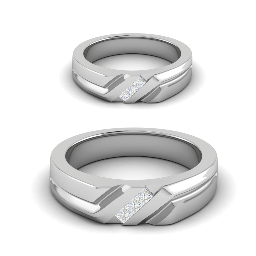 Platinum Unisex Ring with Diamonds JL PT MB PR 136  Both Jewelove.US