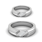 Load image into Gallery viewer, Platinum Unisex Ring with Diamonds JL PT MB PR 136  Both Jewelove.US
