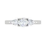 Load image into Gallery viewer, 0.70 cts Solitaire with Pear Cut Diamond Accents Platinum Ring JL PT R3 RD 104   Jewelove.US
