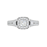 Load image into Gallery viewer, 0.30 cts. Cushion Solitaire Halo Split Shank Platinum Engagement Ring JL PT JRW1543MM   Jewelove.US
