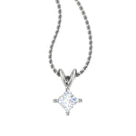 Load image into Gallery viewer, 0.30cts. Platinum Princess Cut Solitaire Pendant for Women JL PT P SP PR 103   Jewelove.US
