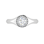 Load image into Gallery viewer, 0.50 cts Solitaire Halo Diamond Platinum Ring JL PT RH RD 215   Jewelove.US
