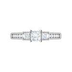 Load image into Gallery viewer, 0.30cts. Princess Cut Diamond Split Shank Platinum Ring JL PT RP PR 213   Jewelove.US
