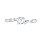 Load image into Gallery viewer, 0.30 cts Solitaire Diamond Split Shank Platinum Ring JL PT RP RD 133   Jewelove.US
