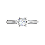 Load image into Gallery viewer, 0.30 cts Solitaire Diamond Split Shank Platinum Ring JL PT RP RD 170   Jewelove.US
