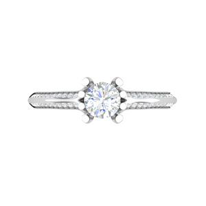 0.30 cts Solitaire Diamond Split Shank Platinum Ring JL PT RP RD 170   Jewelove.US