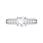 Load image into Gallery viewer, 0.50cts Solitaire Diamond Shank Platinum Ring JL PT WB5799E   Jewelove.US
