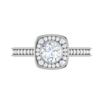 Load image into Gallery viewer, 0.50 cts Solitaire Halo Diamond Shank Platinum Ring JL PT RH RD 246   Jewelove.US
