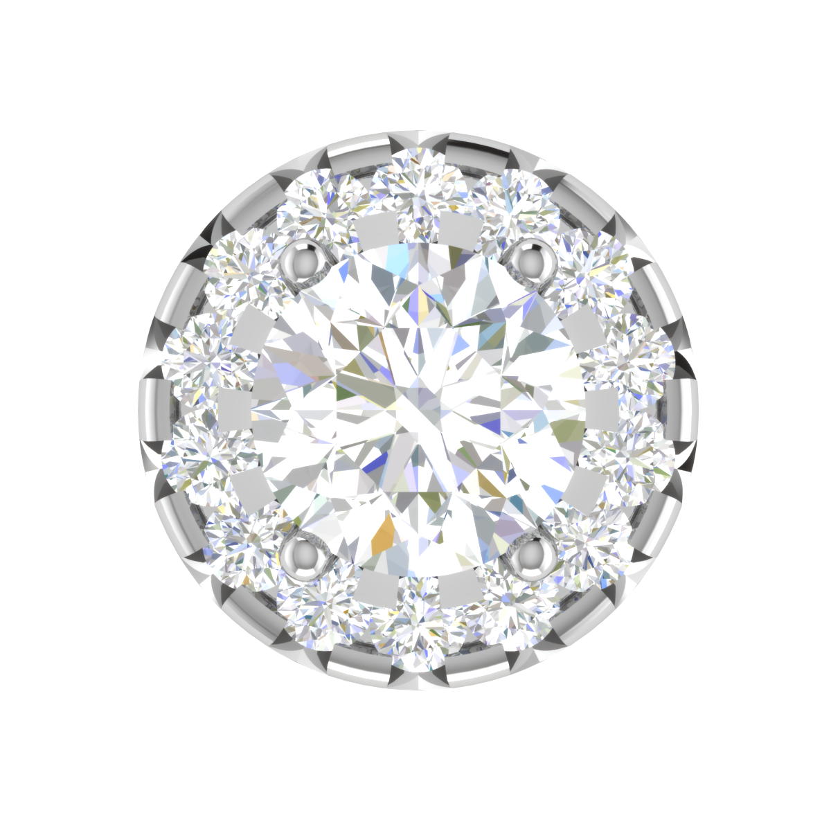 0.70 cts. Solitaire Platinum Diamond Earrings JL PT E SE RD 105   Jewelove